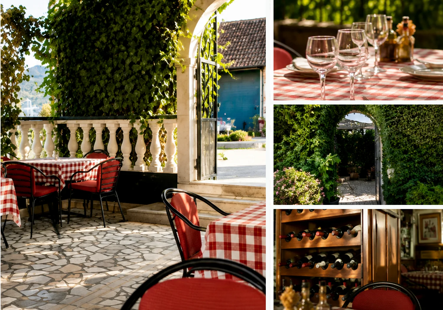 Terasa, ulaz i detalji ambijenta restorana Moretto