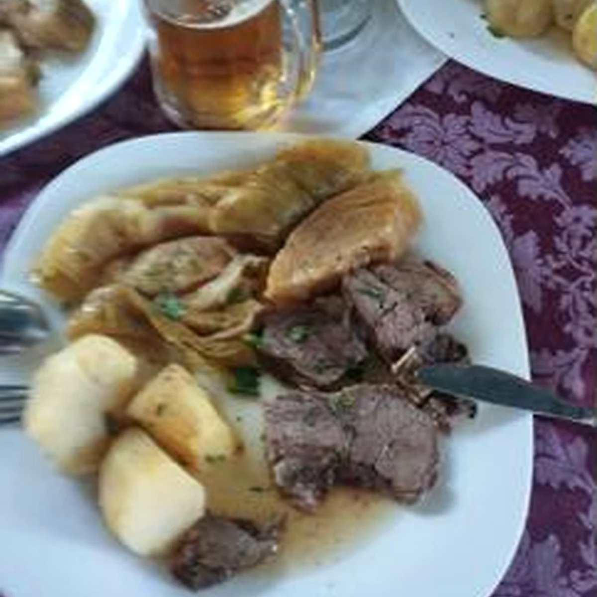 Domaće mesno jelo sa prilogom